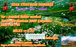TİYATRO ŞİİR VE MÜZİK ŞÖLENİNE DAVET