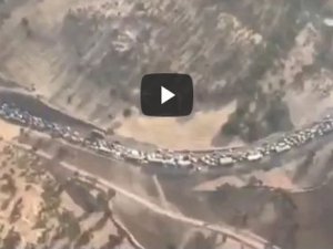 Kirmanşah'a binlerce araçlık yardım konvoyu!