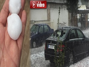 Mersin'de dolu ve sağanak yağış etkili oldu
