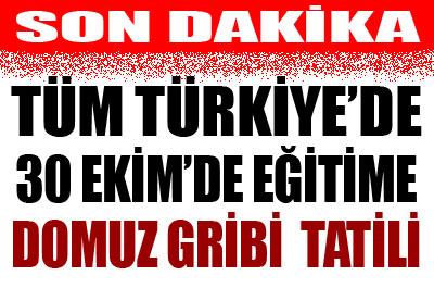EĞİTİME DOMUZ GRİBİ TATİLİ