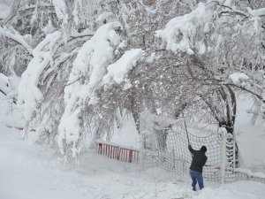 Yüksekova'da kar esareti