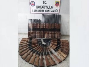 Yüksekova'da 60 adet av tüfeği ele geçirildi