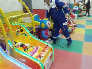 Çocuk Oyun ve Kültür Merkezi dezenfekte edildi