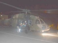 Hamile kadın askeri helikopterle kurtarıldı