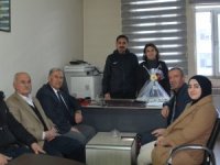 Ak Parti heyetinden Gazeteci Taş'a ziyaret
