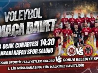 Hakkari, Çorum voleybol maçına davet