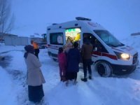 Mahsur kalan hamile kadın hastaneye ulaştırıldı