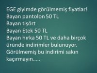 Ege Giyimde görülmemiş indirimler