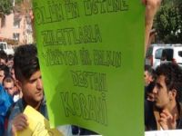Çukurca'da IŞİD saldırıları protestosu