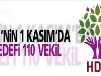 HDP’nin 1 Kasım’da hedefi 110 vekil