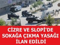 Cizre ve Silopi’de sokağa çıkma yasağı ilan edildi