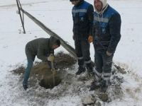 VEDAŞ ekiplerinin zorlu kış mücadelesi başladı