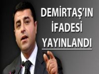 Demirtaş'ın ifadesi yayınlandı.