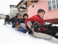 Bursa'lı çocukların kayak keyfi