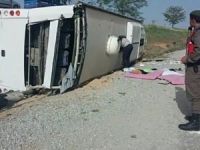 Konya'da otobüs devrildi: 20 yaralı!