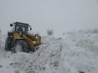 3 yerleşim yerinde karla mücadele sürüyor