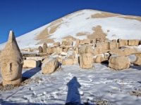 Nemrut Dağı'na sezonun ilk karı düştü